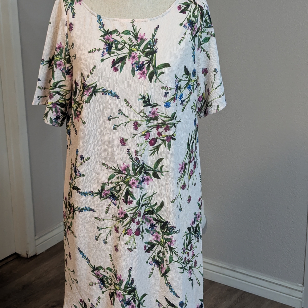 NWT Women's Floral Print Women's Dress Size L